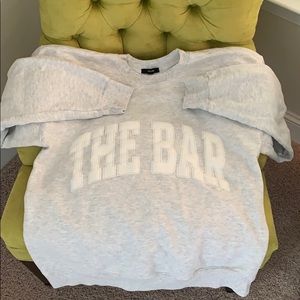 The Bar Varsity Sweatshirt in Heather Gray